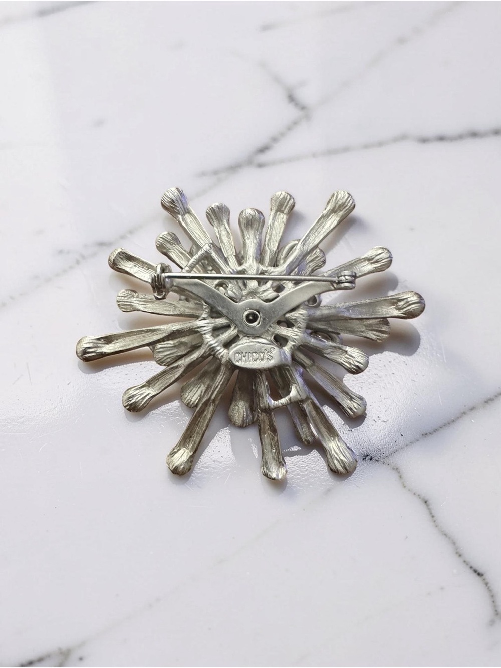 Chicos Multi-tiered Starburst Brooch - Picture 3 of 3